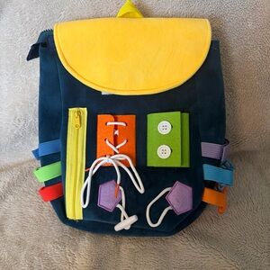Kids Interactive Learning Backpack - Navy and Yellow